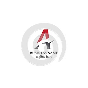 A Letter arrows logo business