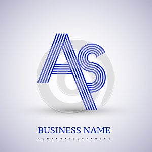 Letter AS linked logo design. Elegant symbol for your business or company identity