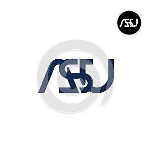 Letter ASU Monogram Logo Design