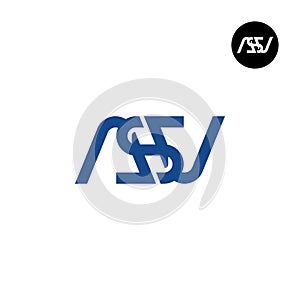 Letter ASV Monogram Logo Design