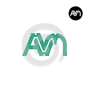 Letter AVM Monogram Logo Design photo