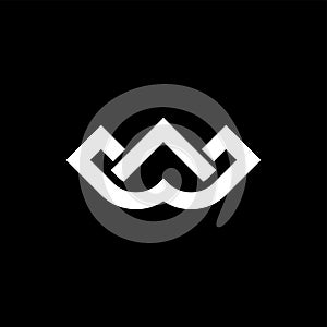 Letter AW logo design, WA logo design, monogram design