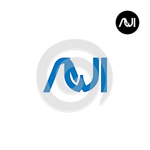Letter AWI Monogram Logo Design