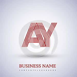 Letter AY linked logo design. Elegant symbol for your business or company identity