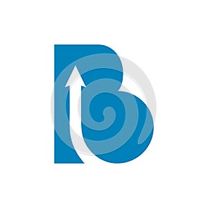 letter b arrow logo vector icon illustration