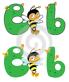 Letter B bee