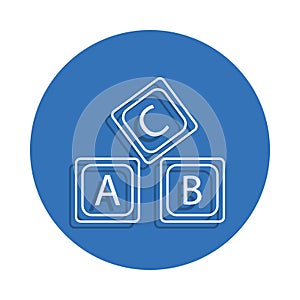 letter A B C logo alphabet badge icon. Element of education for mobile concept and web apps icon. Thin line icon with shadow in ba