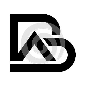 Letter B camping logo