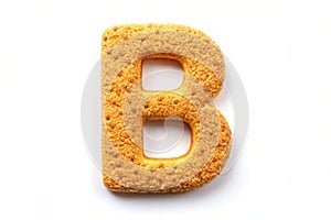Letter B isolated on the white background