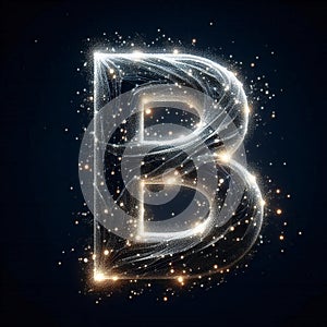 letter B is made up of many small stars