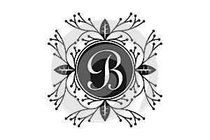 Letter B ornament of boutique logo design inspiration.