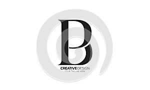 Letter B P or P B initial creative monogram logo