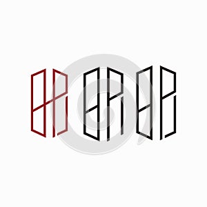 letter B and P logo set design vector, elegant logo design template