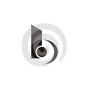 letter b technology dot logo vector