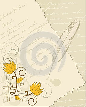Letter Background. Vector