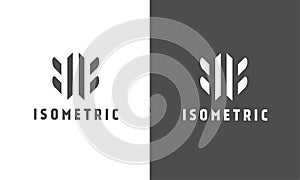 Letter BB isometric logo vector monogram design