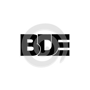 Letter BDE simple monogram logo icon design.
