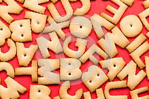 Letter biscuits