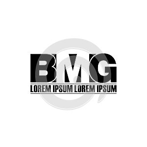 Letter BMG simple monogram logo icon design. photo
