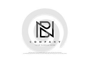Letter BN or NB Logo Design photo