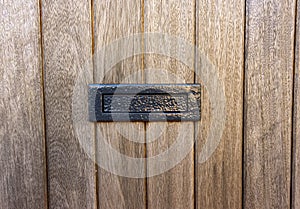 Letter box B&W wood gate vintage