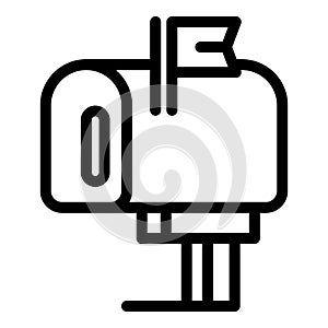 Letter box icon outline vector. Mailbox correspondence