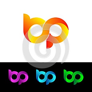 Letter BP simple logo icon design vector.