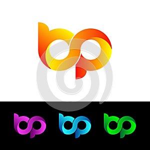 Letter BP simple logo icon design vector. photo