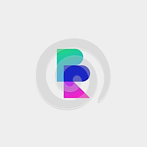 Letter BR RB R B Logo Design Simple Vector