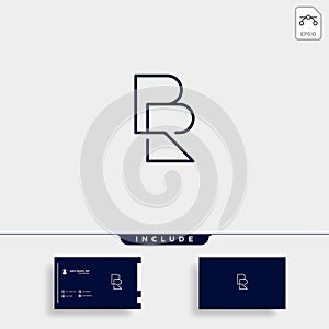 Letter BR RB R B Logo Design Simple Vector