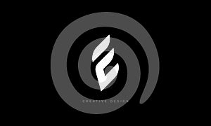 Letter branding E fire style logo