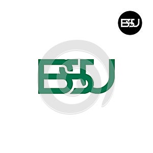 Letter BSU Monogram Logo Design