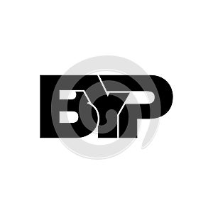 Letter BYP simple monogram logo icon design.