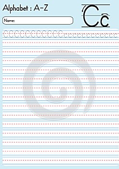 Letter C Alphabet Tracing