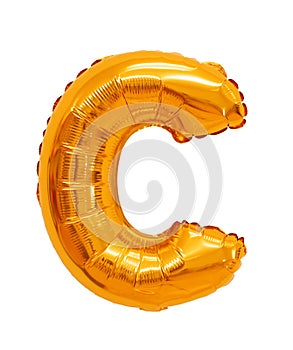 Letter c from a balloon orange