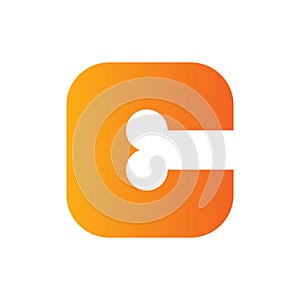Letter C bone logo icon design elements, simple vector illustration
