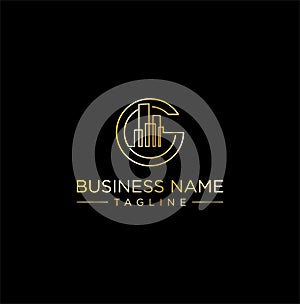 Letter C Building Logo Icon Design / Real Estate Logo Luxury building abstract design vector template