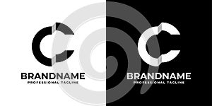 Letter C or CC Monogram Logo