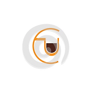 letter c coffee machine cup symbol vector