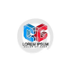 Letter c creative logo template design vector