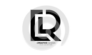 Letter c d r initial with creative simple shape monogram logo