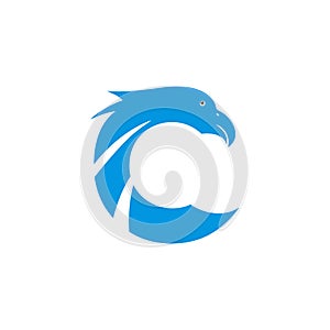 Letter C with eagle logo design