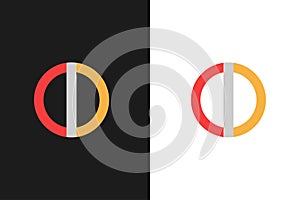 Letter C, I, and D combine unique logo vector illustration