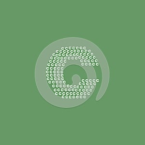 Letter C logo with pixel pattern, vector design template elements for corporate or business identity
