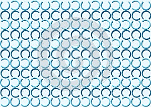 Letter C pattern in different blue colored shades pattern