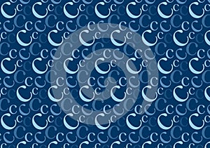 Letter C pattern in different colored blue shades pattern