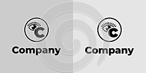 Letter C Vision Logo, suitable for business related to vision, spy, optic, or eye with Initial C