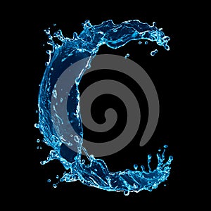 Letter C water splash