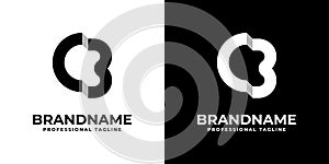 Letter CB or BC Monogram Logo