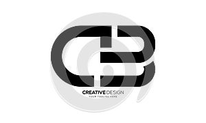 Letter Cb with creative unique shape modern monogram abstract logo